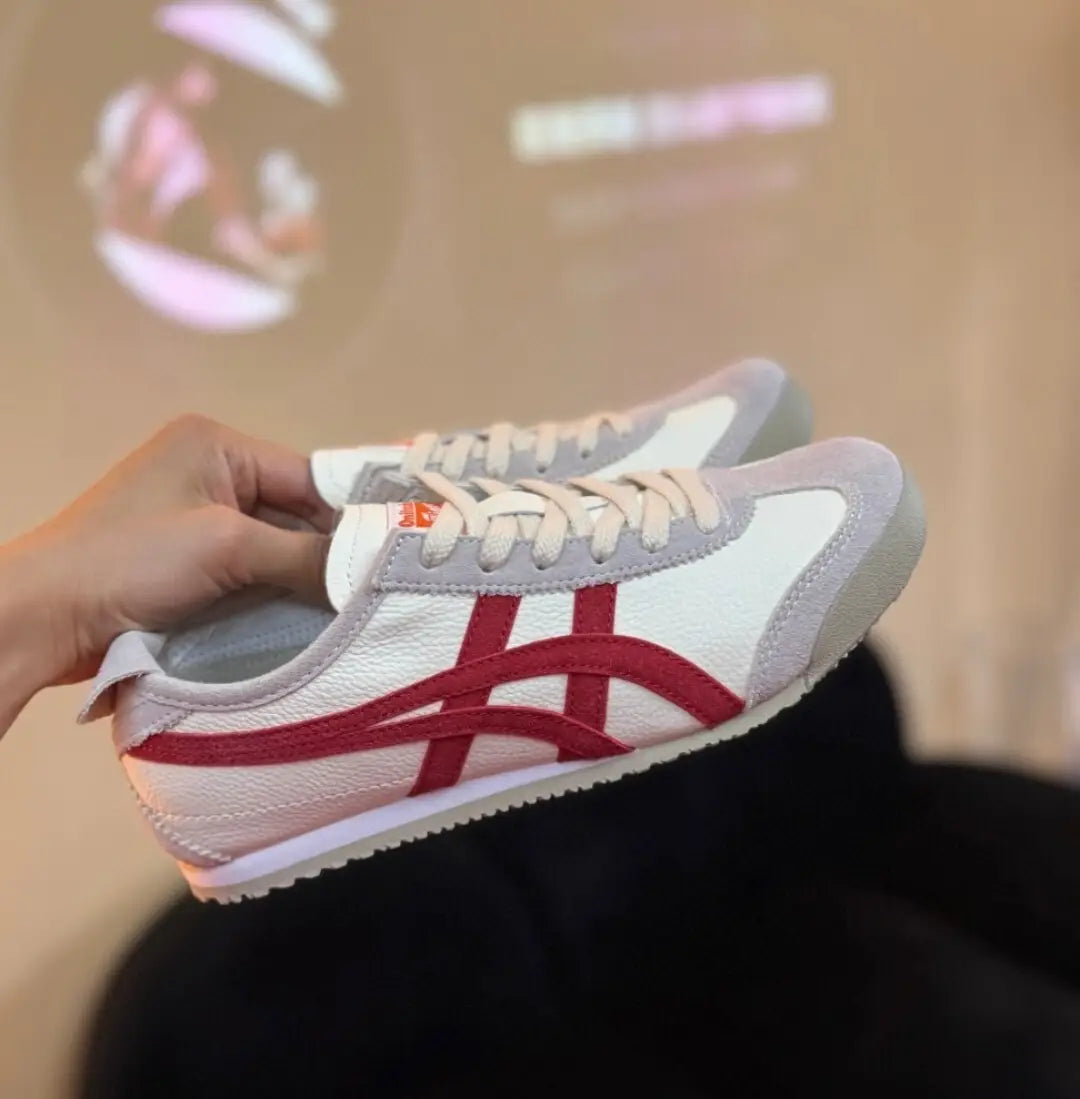Onitsuka Tiger Mexico 66 VIN Beige White Red 7A Premium Sneakers (D-2068)