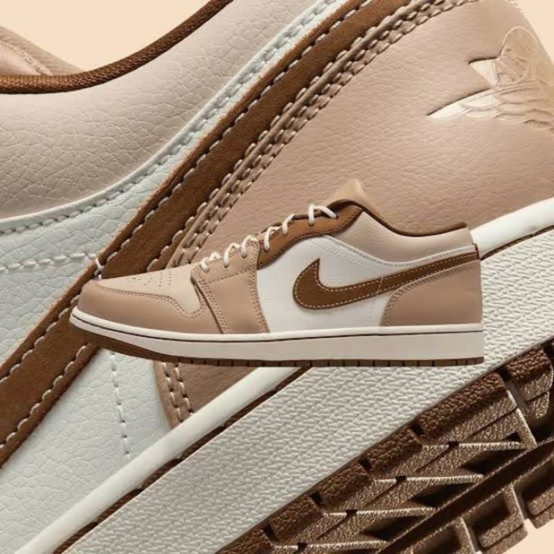 Nik e Jordan 1 Low SE Hemp Light British Tan