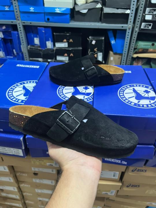 Birkenstock Boston Black Suede