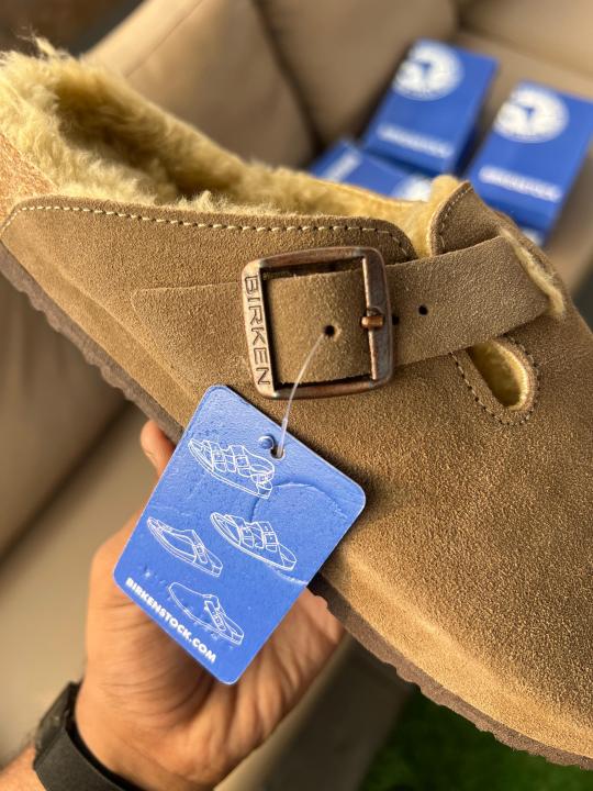 Birkenstock Boston Suede Shearling Clog