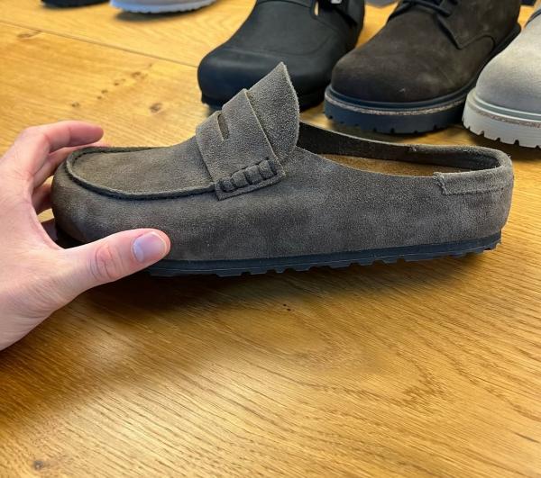 Birkenstock Naples Wrapped Suede Grey