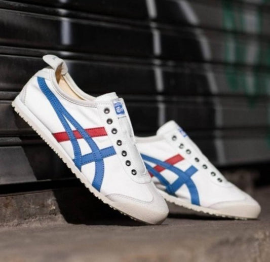 Onitsuka Tiger Slip On WHITE BLUE RED (FIX)