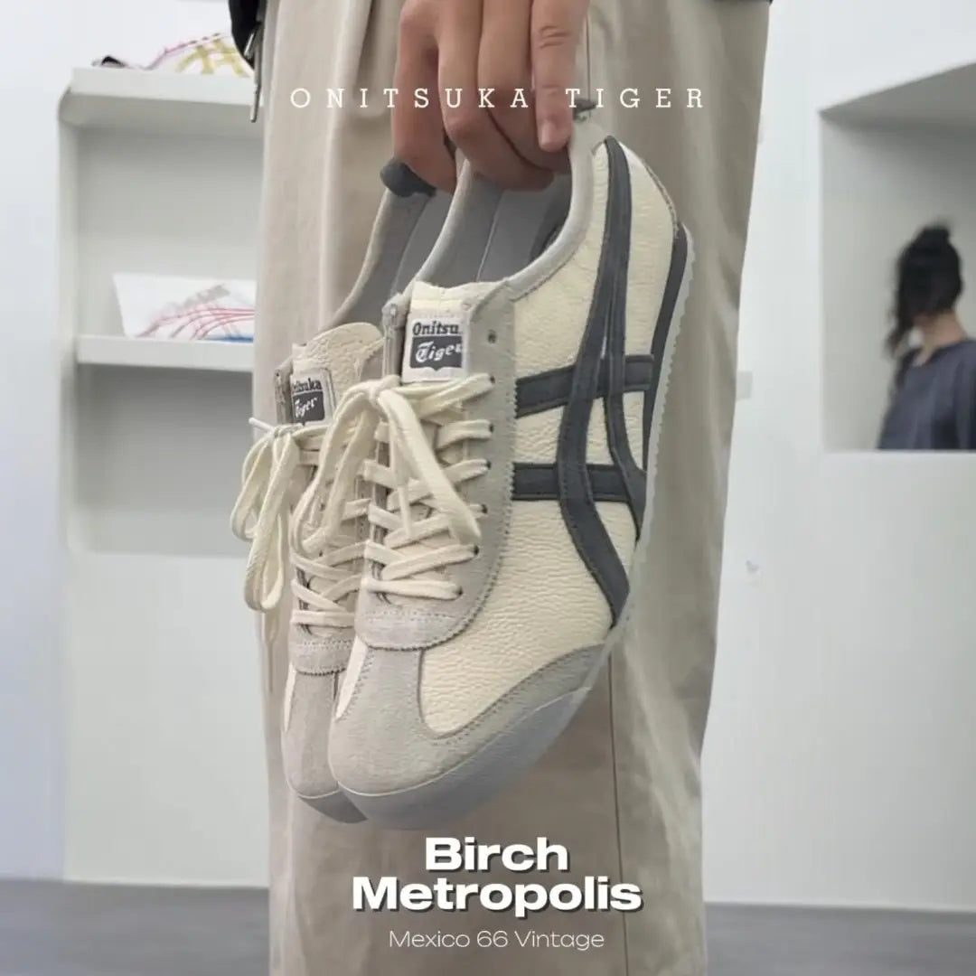 Onitsuka Tiger Mexico 66 SD Birch Metropolis Dark Grey White 7A Premium Sneakers (D-2072)