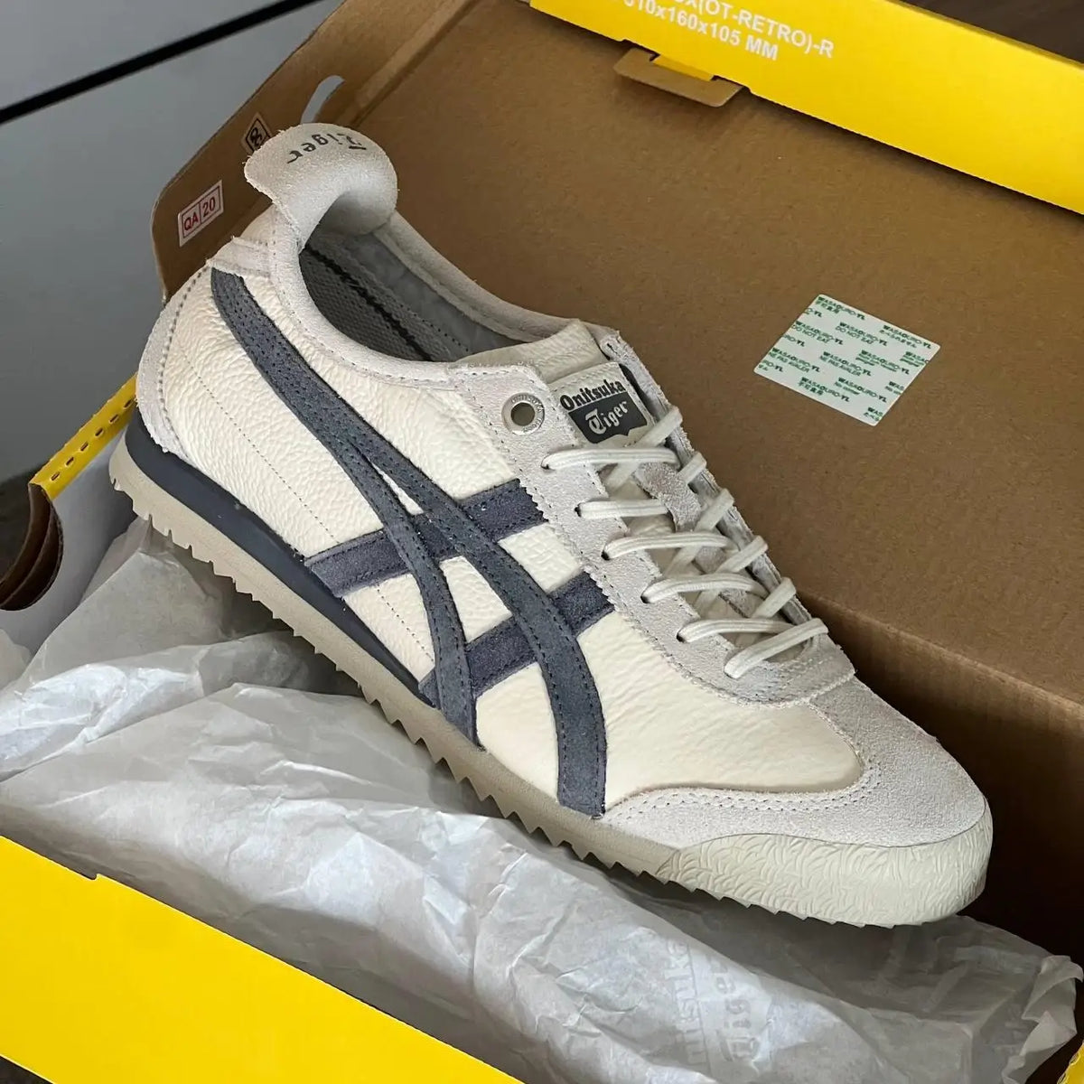 Onitsuka Tiger Mexico 66 SD Birch Metropolis Dark Grey White 7A Premium Sneakers (D-2072)