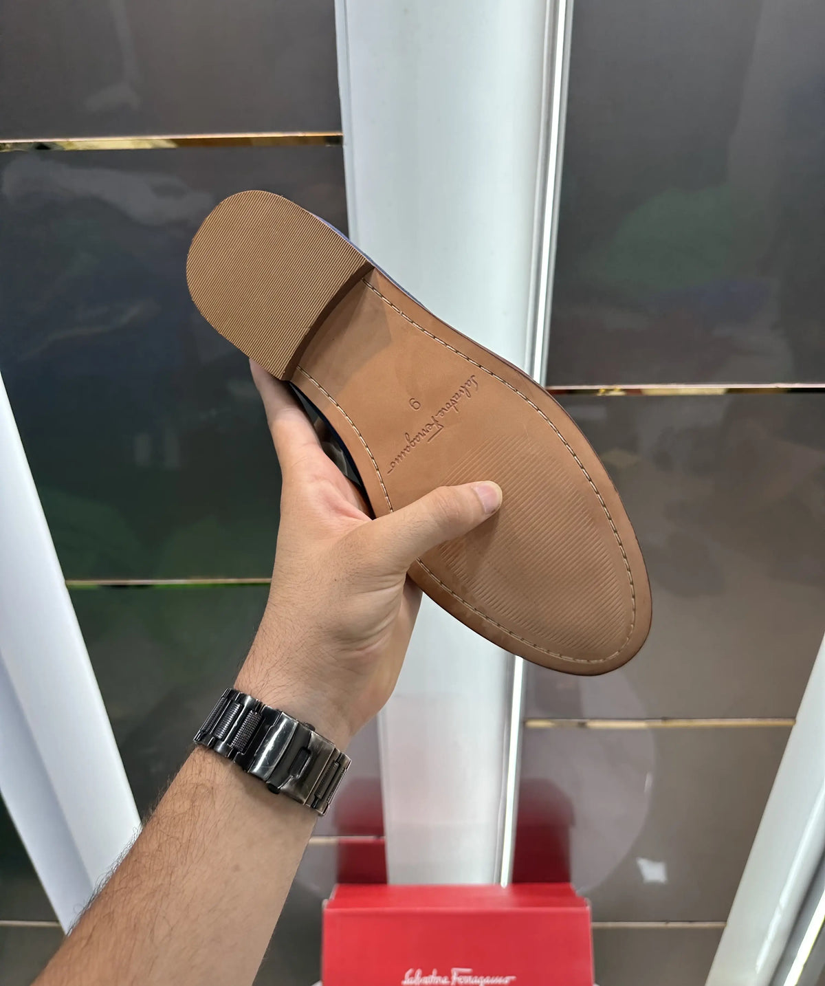Salvatore Ferragamo Premium Wooden Beige Loafer