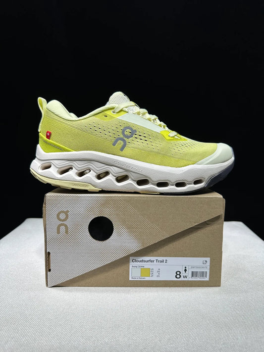 On Running Cloud Surfer Trail 2-Ivory Lime